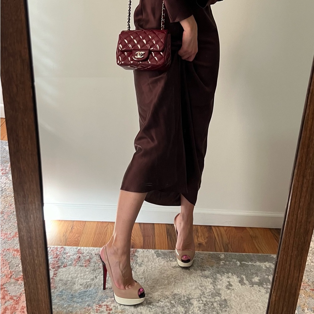 CHRISTIAN LOUBOUTIN Patent Leather Slingback Pumps